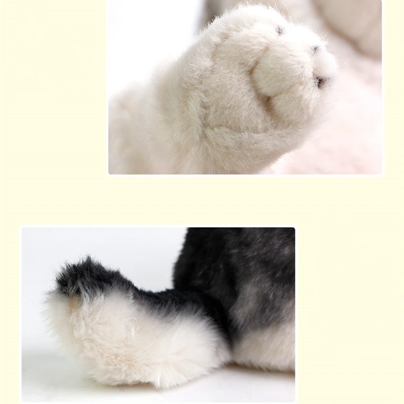 Dorimytrader quality soft simulation animal wolf plush doll mini stuffed husky dog toy pet animals 27x16x24cm DY50120 (5)