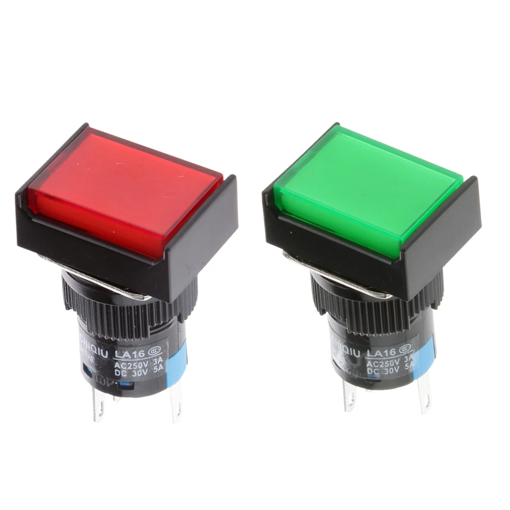 2 Pieces Momentary Selfreset Push Button Electric Circuit Switch Red