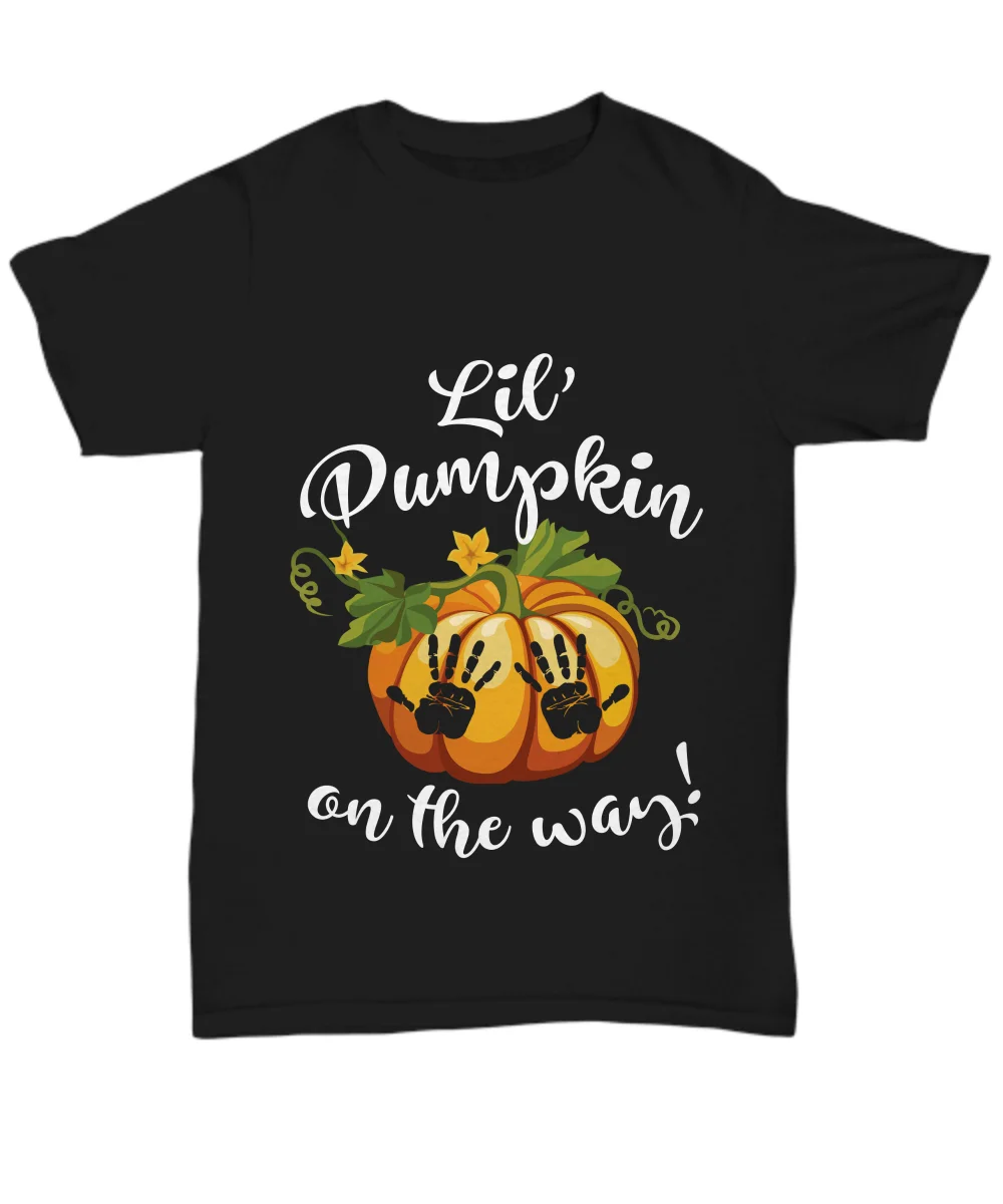 Рубашка для беременных на Хэллоуин Lil Pumpkin On The Way Футболка женская футболка