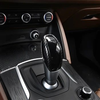 

For Alfa Romeo Giulia Stelvio 2017 2018 Interior Shift Gear Upper Cover Trim Sticker ABS 1pcs car styling accessories