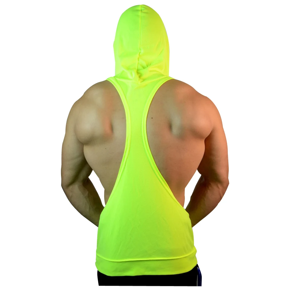 

MUSCLE ALIVE Mens Bodybuilding Stringer Hoodies Tank Tops Hoody Fitness Sweatshirts Pullover Polyester Sportwear Muscle Clothing