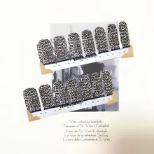 Leopard Sexy font b Nail b font Arts Sticker 14 pcs set Waterproof font b Nail