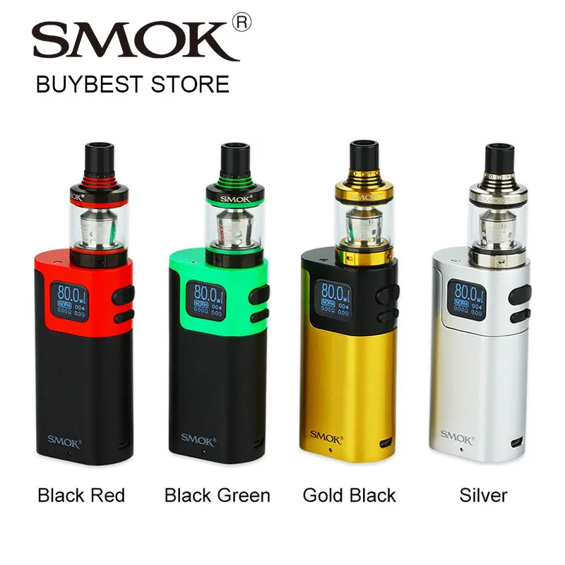 

Original SMOK G80 Vape Kit EU Edition 80W G-80 Box Mod & 2ml Spirals Tank Atomizer & 0.3ohm/0.6ohm Dual Coils e-Cigs