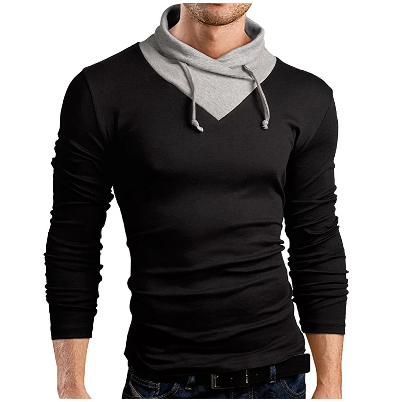 Men 'S T -Shirt  New Tee Tops Long Sleeve Turtleneck Stylish Slim Fit T -Shirt Casual Men T Shirt Size Xxl Tee Tops