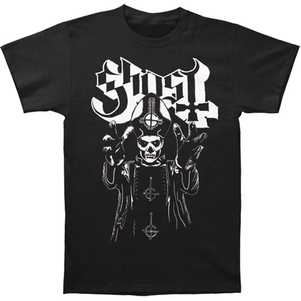 

Authentic GHOST Band Papa Wrath T-Shirt S M L XL 3XL NEW Hip Hop Novelty T Shirts Men'S Brand Clothing Top Tee