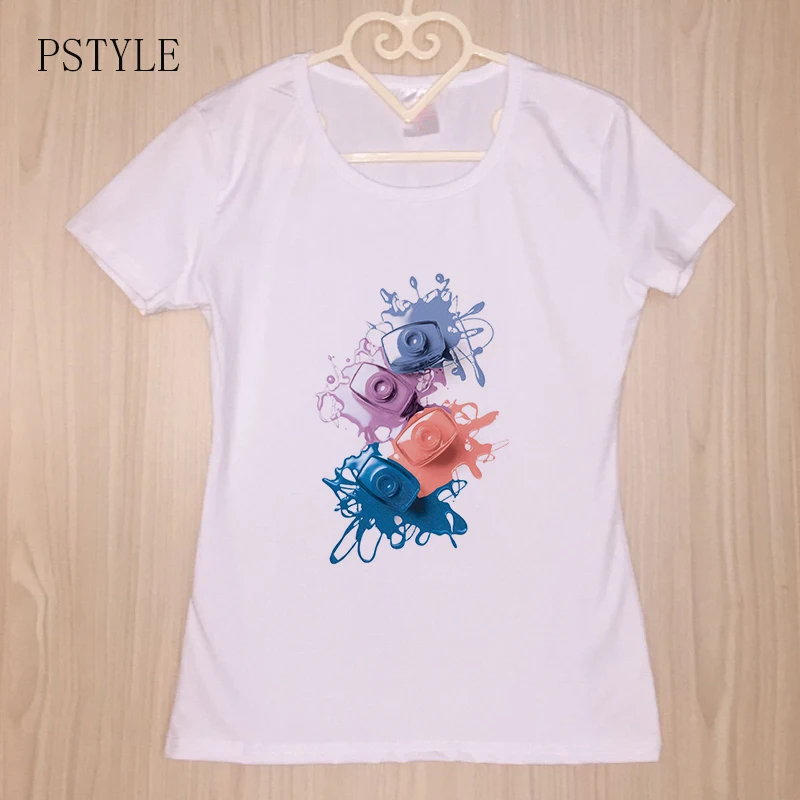 

Summer Tops 2019 for Women Nail Polish T Shirt Female Design T-shirts Slim Fit Short Sleeve Harajuku Printed Camisetas Mujer