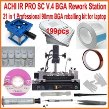 Новинка ACHI IR PRO SC V4 bga паяльная станция оборудование для ремонта материнских плат+ 199 шт. 90 мм ноутбук трафареты для восстановления шариковых выводов+ 20 подарки