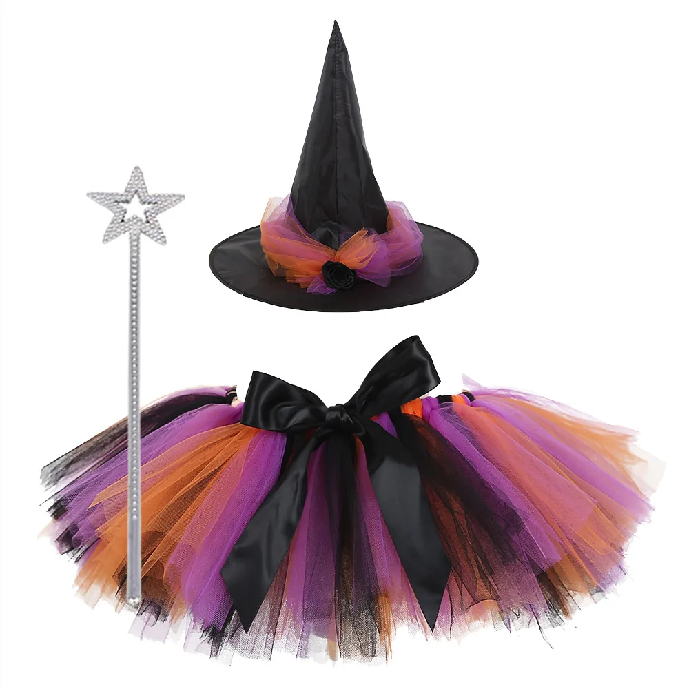 Mom and Daughter Matching Outfits Christmas Tutu Skirt Women Girls Halloween Wizard Witch Cosplay Skirt Family Matching Costume (2)