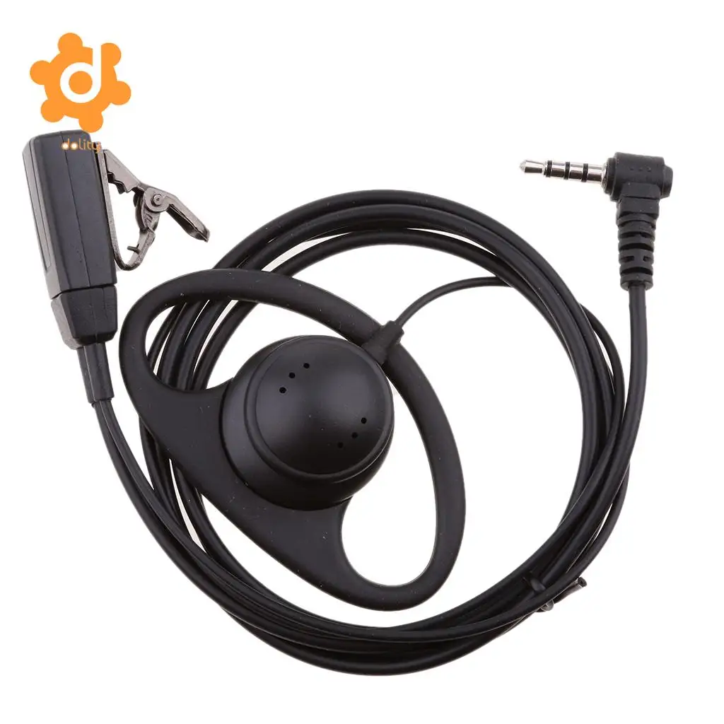 D-shape Headset Earpiece PPT with Mic for Yaesu Vertex VX-1R 2R 3R 5R 150 160 180 210 210A Two Way Radio 3.5mm 