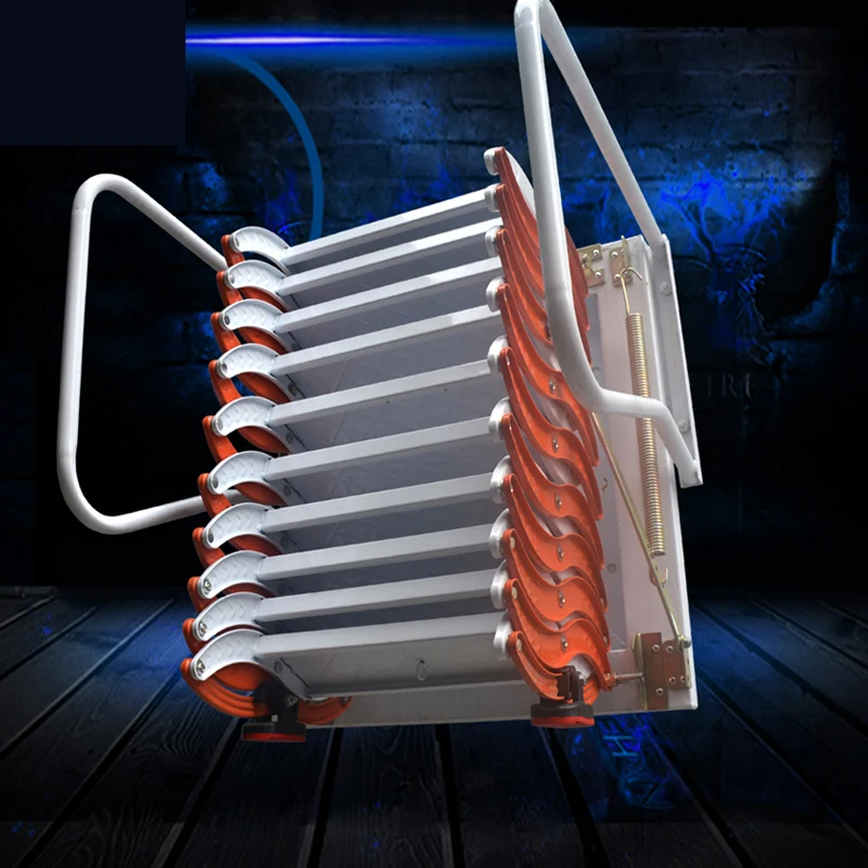  Manual Operated Wall Mounted Collapsible Ladder Foldable Loft External Staircase High Quality Fold 