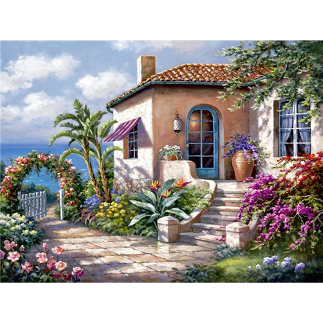 ArtBack 5D DIY Diamond Embroidery Scenery Full Drill Painting Cross Stitch Mosaic Landscape Rhinestone Picture | Дом и сад