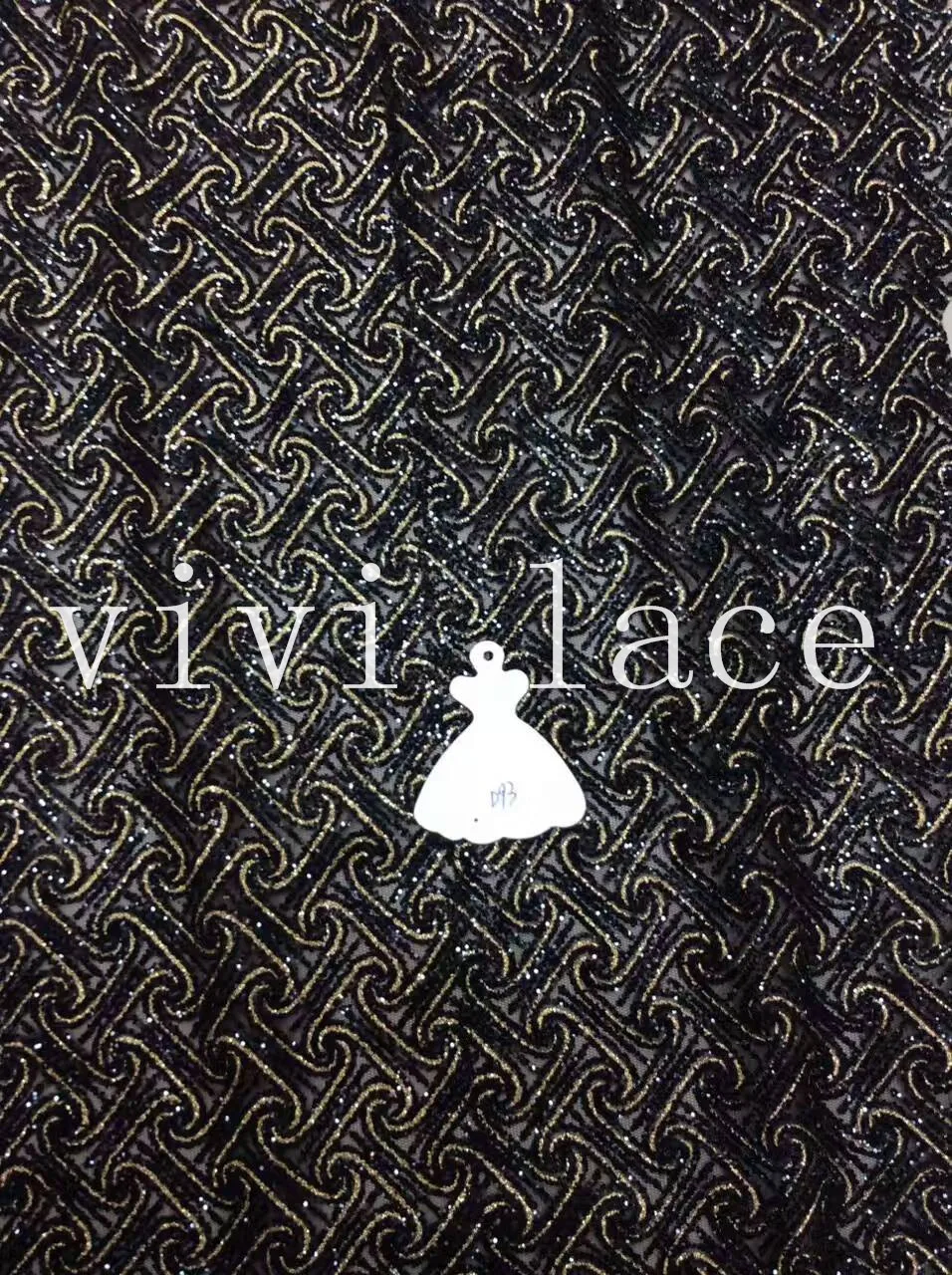 

D93 black mix gold dobby glued glitter branch sparkle african india net mesh tulle for wedding/evening dress