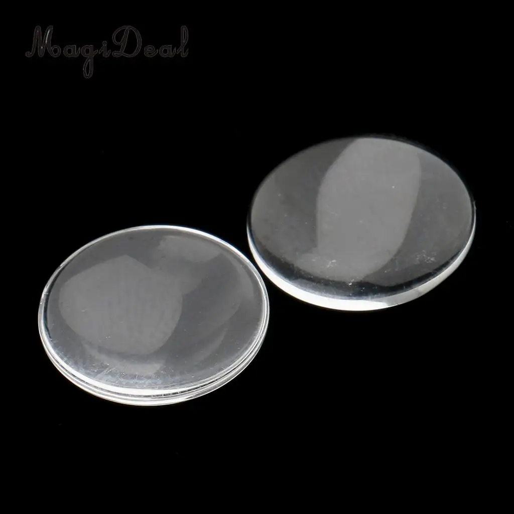 MagiDeal 5Pairs Clear Flat Safety Glass Eyes for 12 Inch Doll DIY Making Repair Accs 14mm