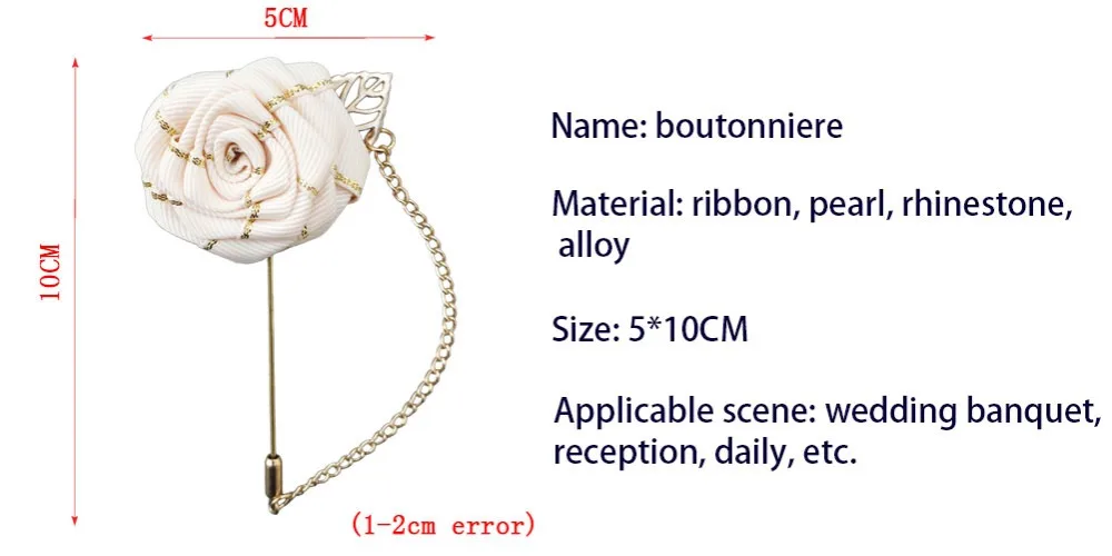 Золотая линия плоский цветок брошь золотой лист корсажи украшения Свадебный букет жениха бутоньерка 8 цветов на выбор 0015