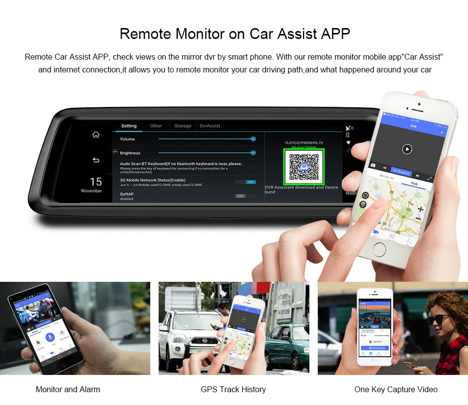 Olysine 10 дюймов 4G Android автомобильный видеорегистратор камера gps навигатор ADAS WiFi зеркало Dashcam FHD 1080P видео рекордер двойной объектив Регистратор