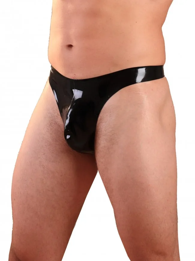 Maladroit homoseksueel stoomboot Onderbroek latex rubberen pouch t-back sexy heren string