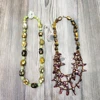 Lii Ji Unique Natural Stone Agates Crystal Jaspers Bronzite Amazonite Shell pearl  Necklace Stock sale only 1pcs each ► Photo 2/6