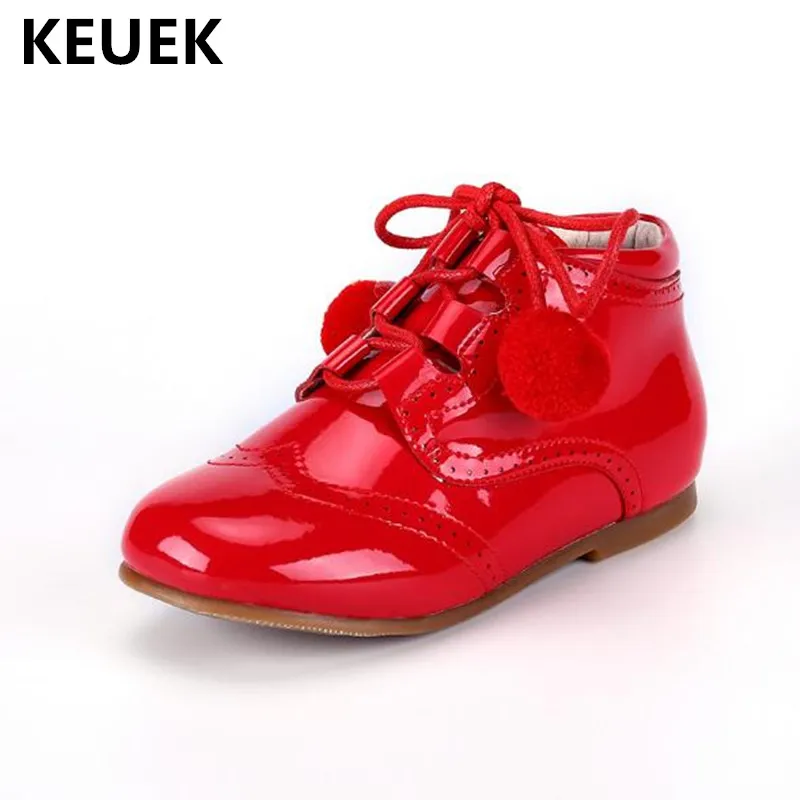 

New Children Ankle Boots Microfiber Lace-Up Leather Inside Breathable Martin boots Baby Toddler Girls Shoes Kids Princess 04
