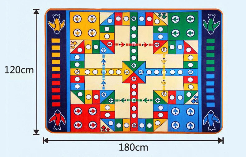 Смешные современный Людо Летающие шахматы Настольная Игра Двойной коврики ковер кости интерактивные Развивающие детские игрушки для