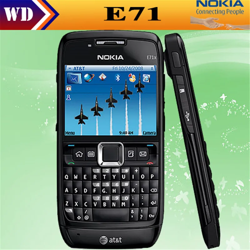 

Original Nokia E71 QWERTY Keyboard 3.15MP Wi-Fi Symbian OS FM radio cell phone refurbished