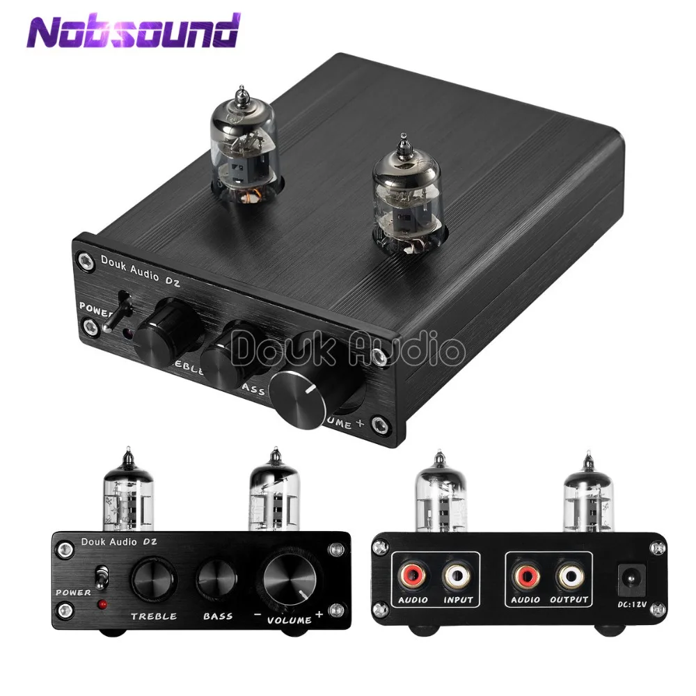 Nobsound HiFi 6J2 Vacuum Tube Preamp Stereo Tube Preamplifier  Digital With Treble&Bass Tone Control