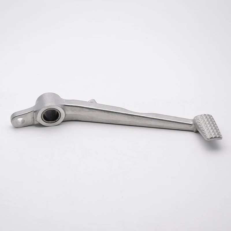 Silver Universal Motorcycle Aluminum Folding Foot Pedal Brake Lever