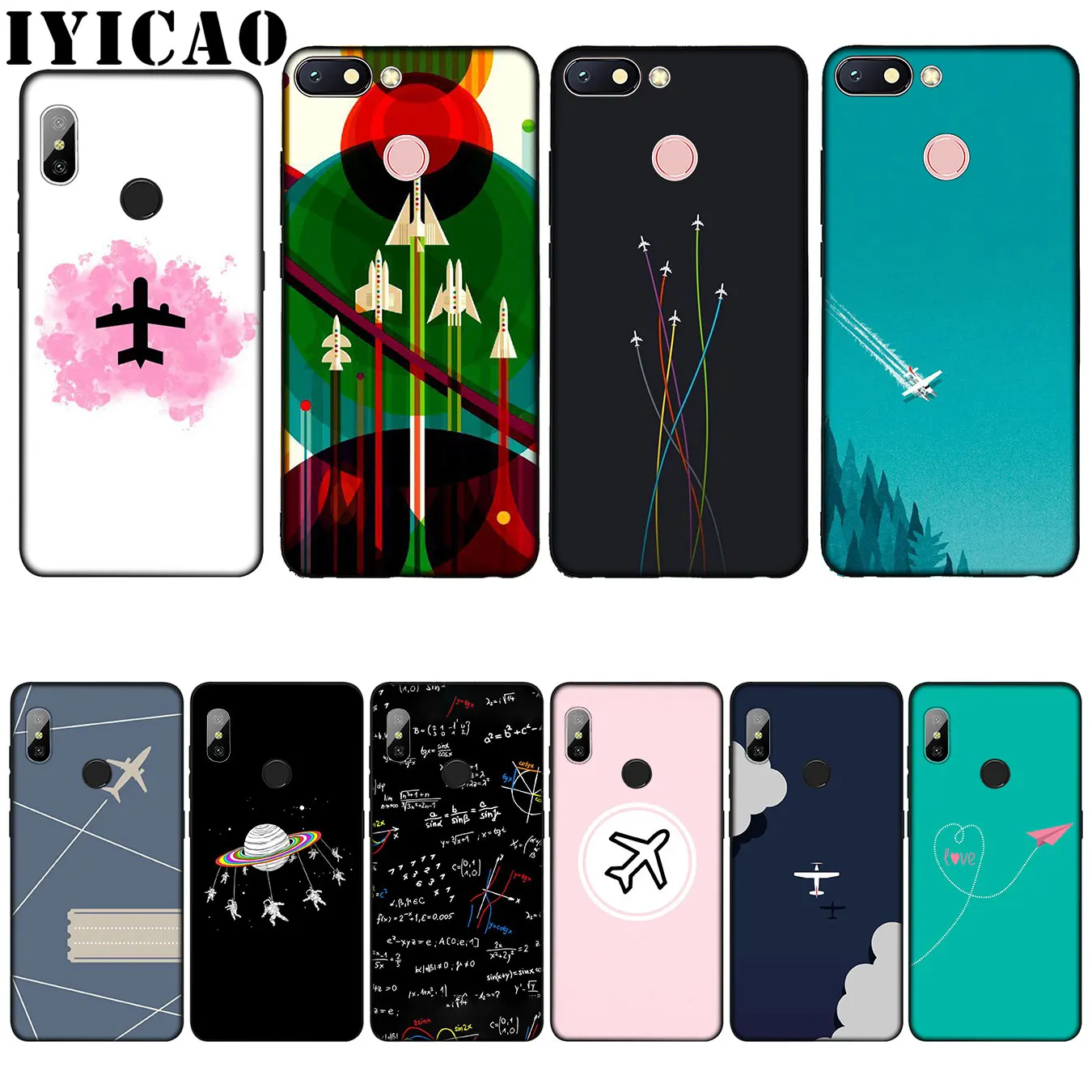 IYICAO мультфильм Самолет силиконовый мягкий чехол для Xiaomi Redmi 6A 5A Примечание 7 4X5