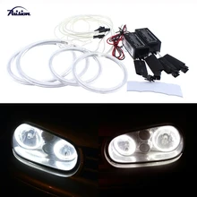 CCFL Ангельские глазки комплект для VW GOLF4 MK4 супер яркий с 4 ccfl кольца ангела и 2 ccfl инвертором