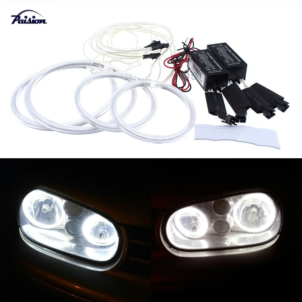 

CCFL Angel Eyes Kit for VW GOLF4 MK4 Super Bright with 4 ccfl angel rings and 2 ccfl invertor