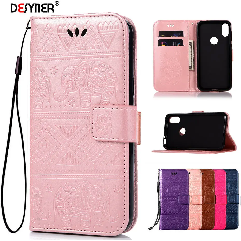 

3D Embossed Elephant PU Leather Flip Case For Samsung Galaxy A10 A20 A30 A40 A50 A70 M10 M20 M30 Wallet Phone Cover Fundas Capa