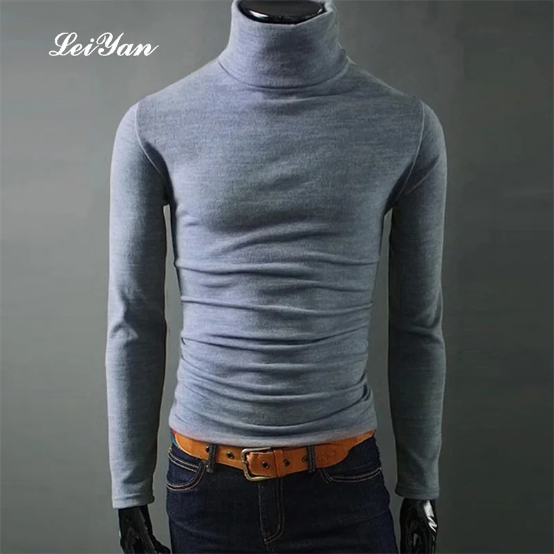 8 Colors Brand Autumn Knitted Sweater Men Black Knitwear Casual Winter Male High Collar Polo Sweter Pull Pullover Sweaters