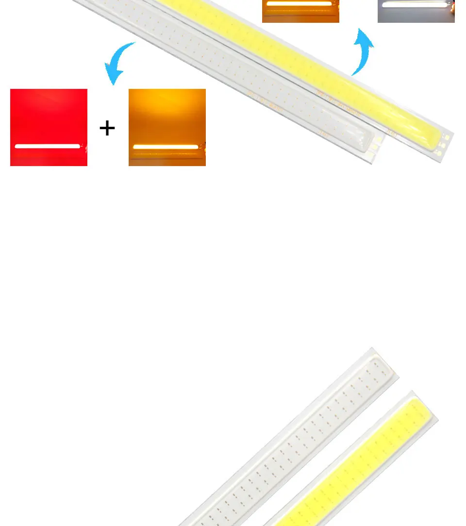 Double Color COB LED Light Source 2W White Red Orange Chip On Board DC12V 17015MM COB Strip Lamp (6)