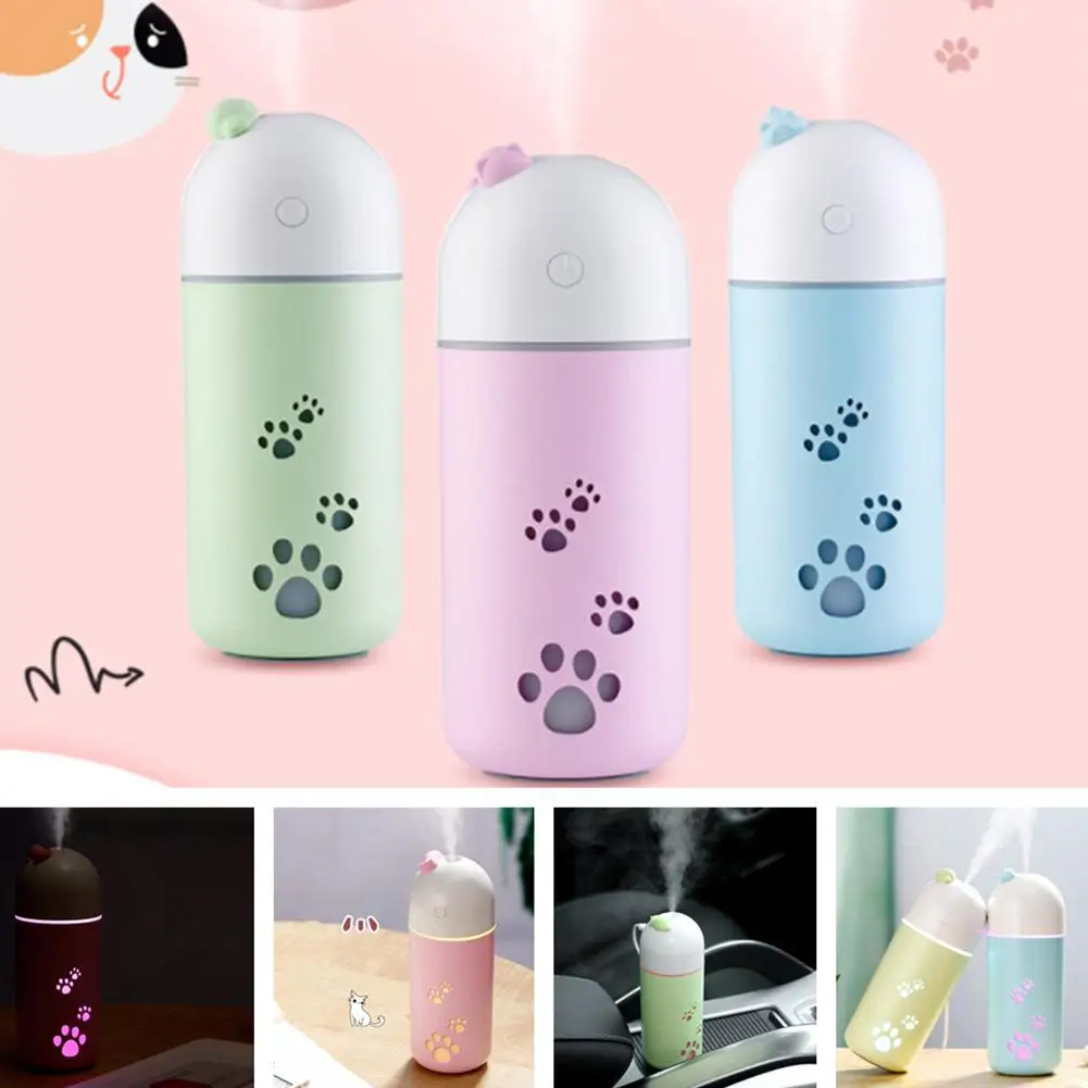 

Adoolla Cute USB Rechargeable Air Humidifier Aroma Diffuser with 7Colors Change Light