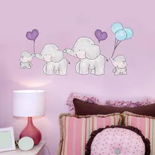 cute cartoon elephant wall sticker polka dot animal wall decals for nursery children room decor kids girl gift cute kids satchel with polka dot and cartoon shape design