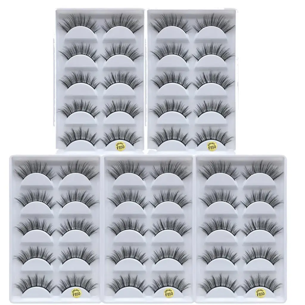 25 pairs mink eyelashes wholesale 3d lashes natural long 5 box false eye extension cilios | Красота и здоровье