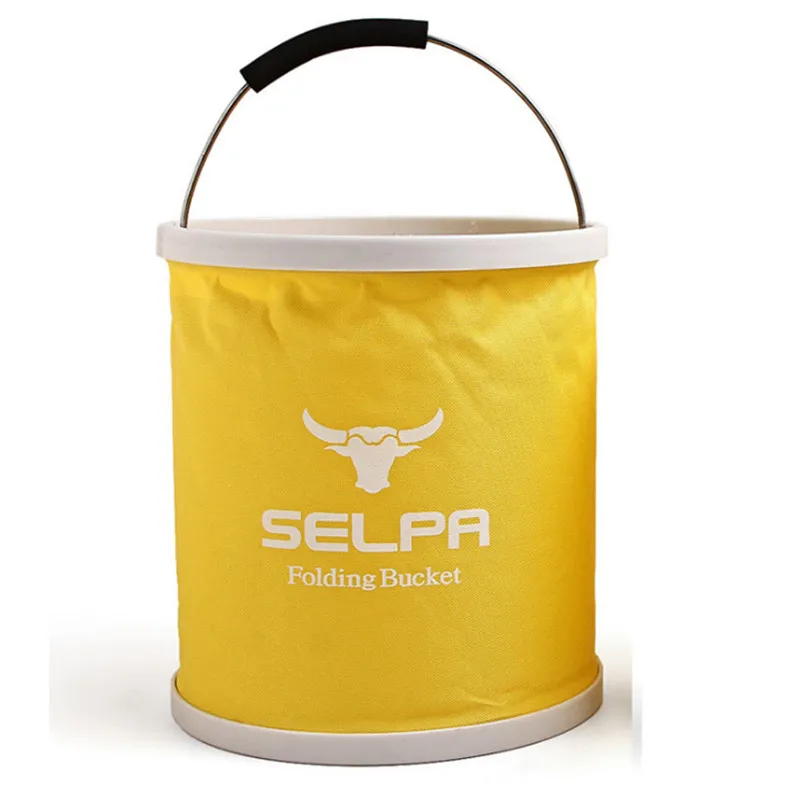 Foldable Water Bucket 11L Car Wash Camping Fishing Cleaning Foldable Bucket Products Retractable Water Bags