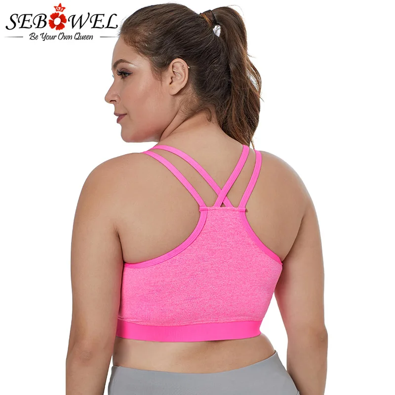 Rosy-Double-Straps-Heathered-Sports-Bra-LC26029-6-2 