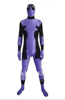 

Purple & Black Spandex Deadpool Costume Halloween costume