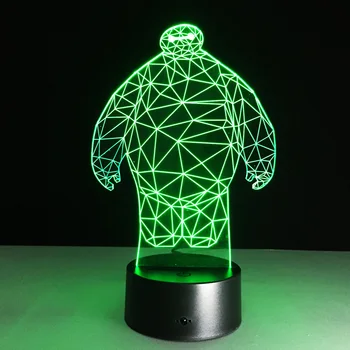 

Baymax 3D Home Table Lamps Cartoon Mario Stitch Living Room Bedroom USB RGB LED Night Light Kids Birthday Gifts Drop Shipping