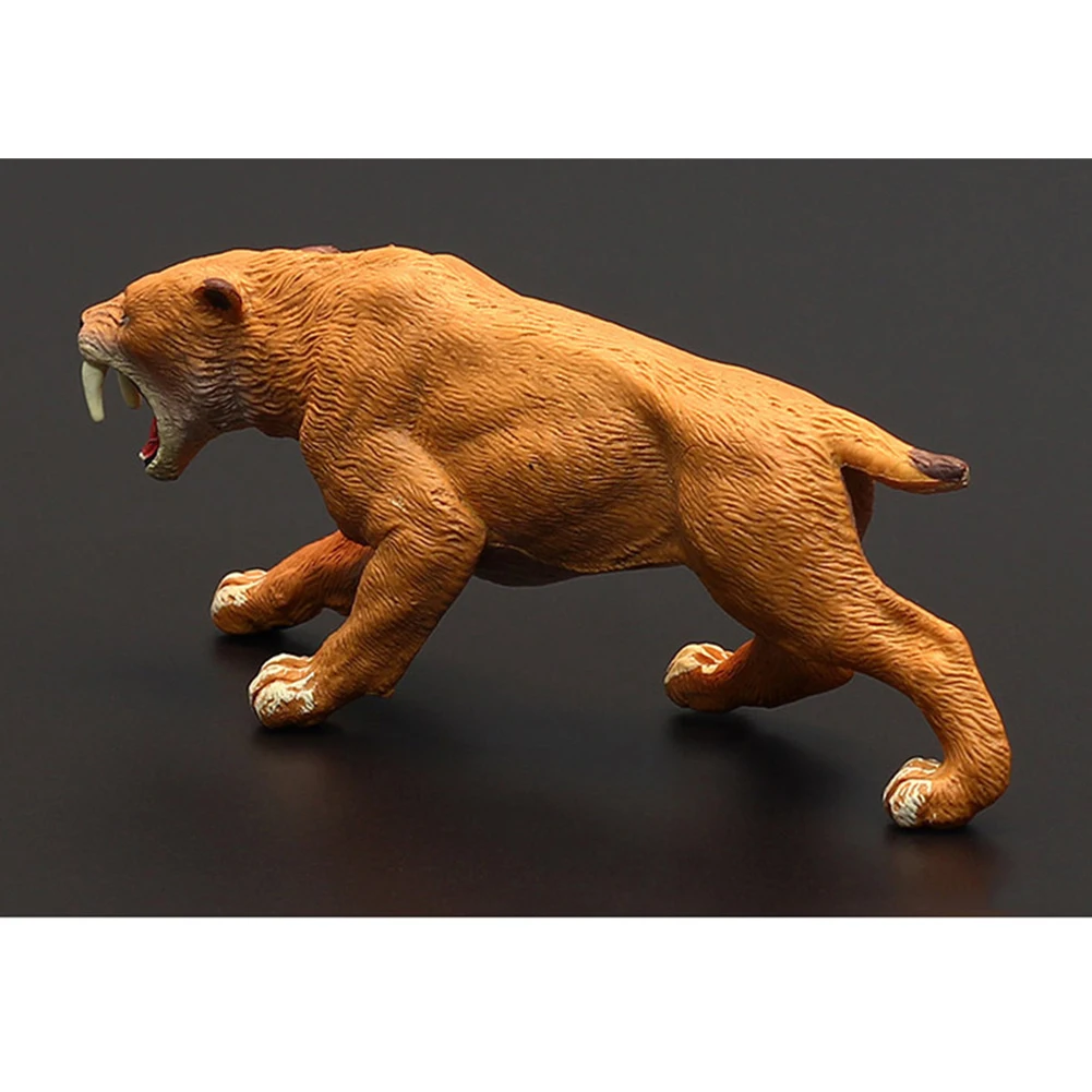 Саблезубый тигр животных моделирования Модель Детская игрушка в подарок мастерство, чем настоящий дом украшения интересные игрушки