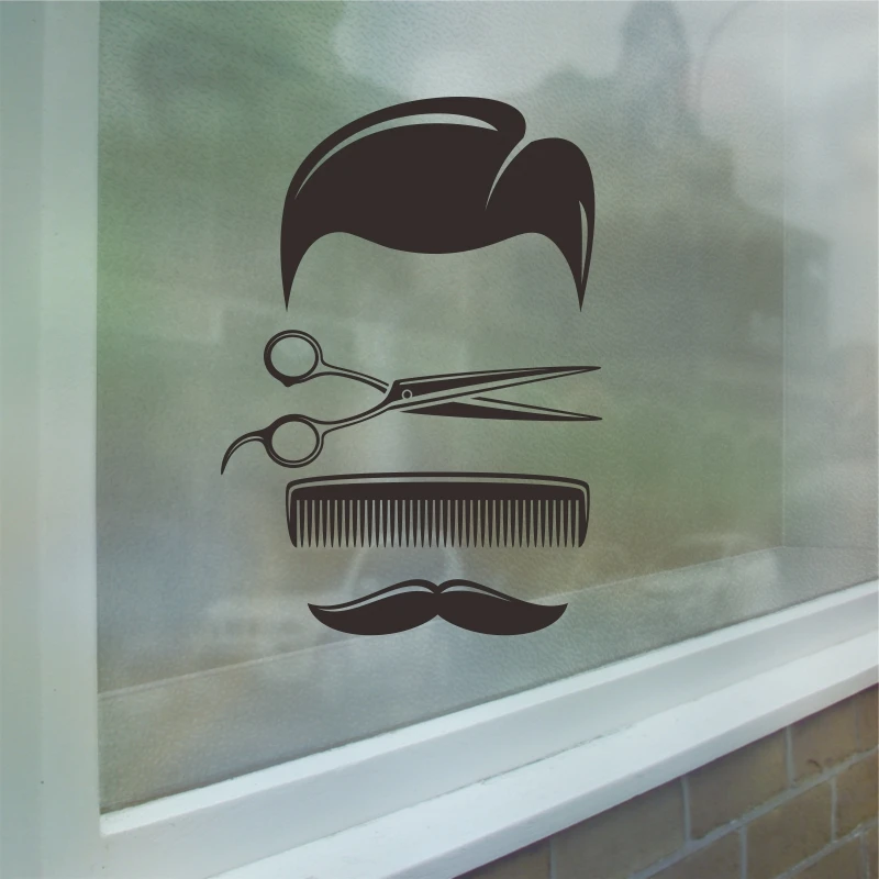 Hombre Парикмахерская pegatina tiempo nombre Chop хлеб наклейка стрижка плакаты vinilo стены книги