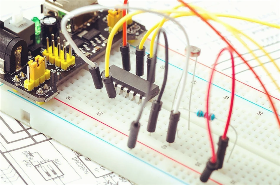 PCB Прототип Макет 830 Точка 400 отверстия Прото Щит комплект для Arduino с 130 шт., навесной Монтажный провод