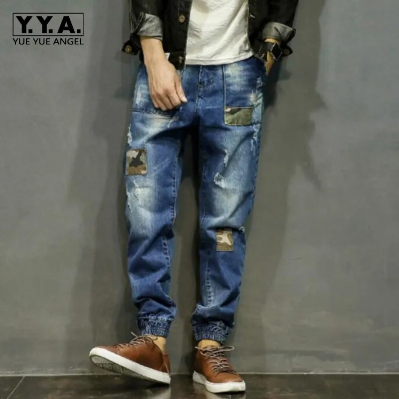 Ukuran Taper Jeans Lubang Robek Santai 
