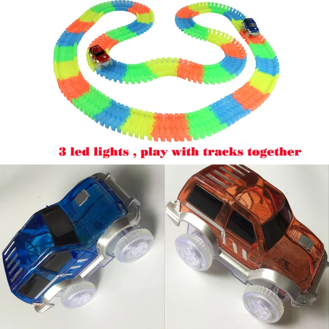 Magical Tracks Luminous Racing Track Car With Colored Lights DIY Plastic  Glowing In The Dark Creative Educational Toys For Kids