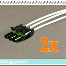 Longyue 2 шт. 3-пути разъем свинья хвост Погодный пакет жгутов 25 см проволоки