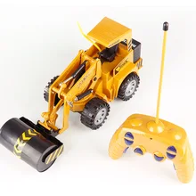Remote control engineering vehicle simulation 5 channel car model toys 2.4G RC Road Roller Truck Toy
