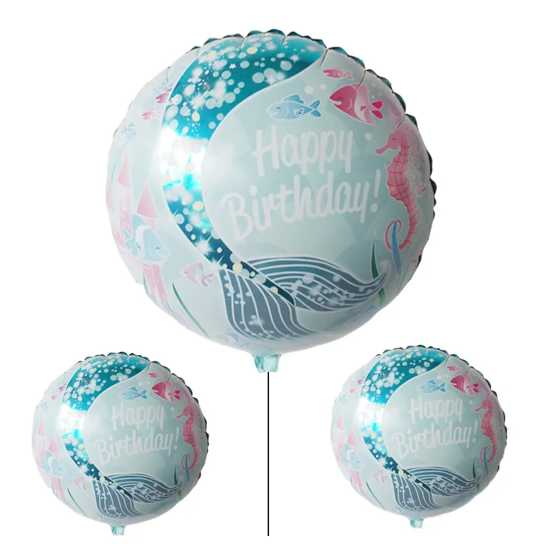 

3pcs/lot 18inch Mermaid Foil Balloons sea fish Kids Toys for Birthday party decorations party Supplies