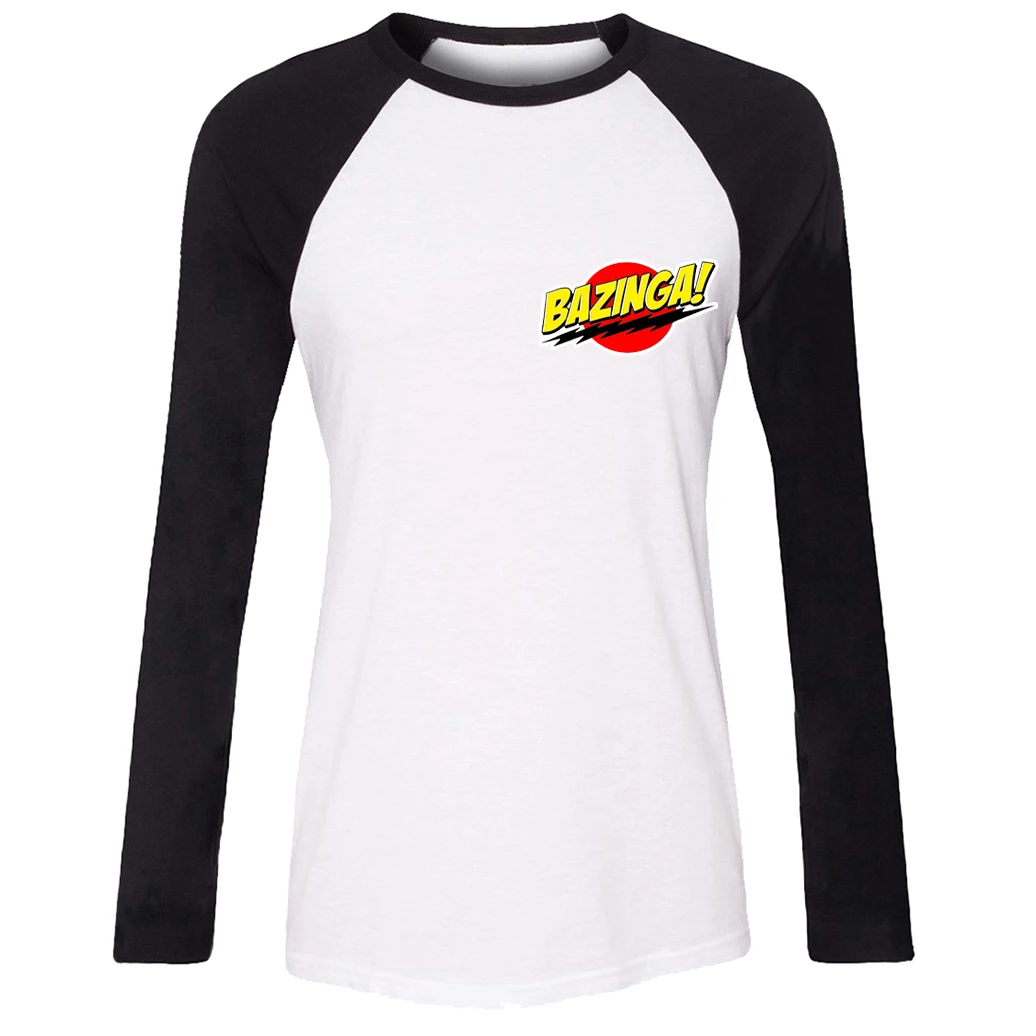 

Bazinga Big Bang Theory Sheldon Cooper Vacation Girls T shirt For Women long sleeves Tee Tops Creative Printed Cosplay costume