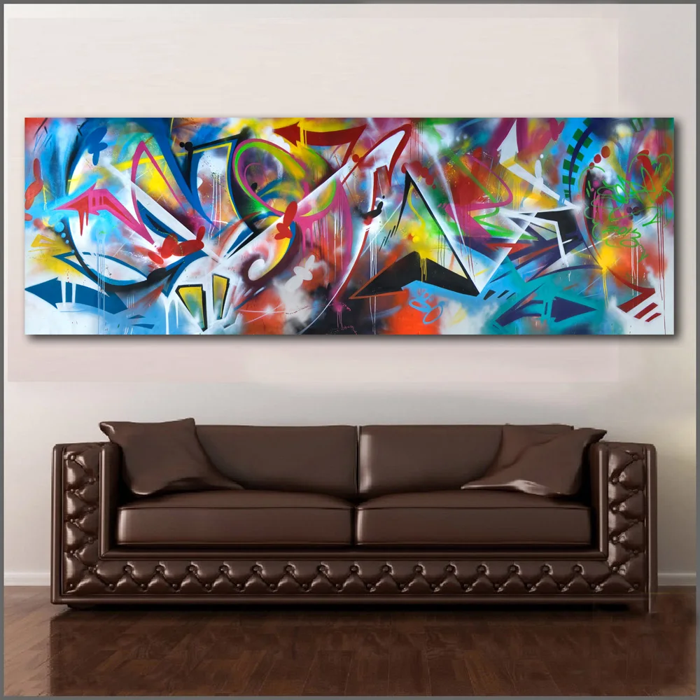 Billige Große größe Straße Graffiti Kunst Malerei Wand Kunst Ölgemälde Abstrakte Bild Home Decor Leinwand Druck Für Wohnzimmer Keine rahmen