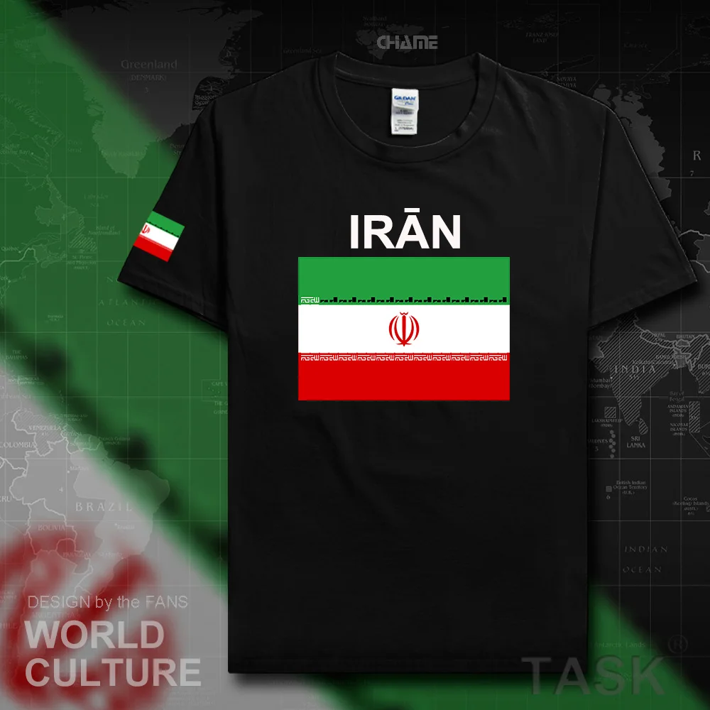 Iran Islamic Мужская футболка 2017 из 100% хлопка с принтом флага | одежда